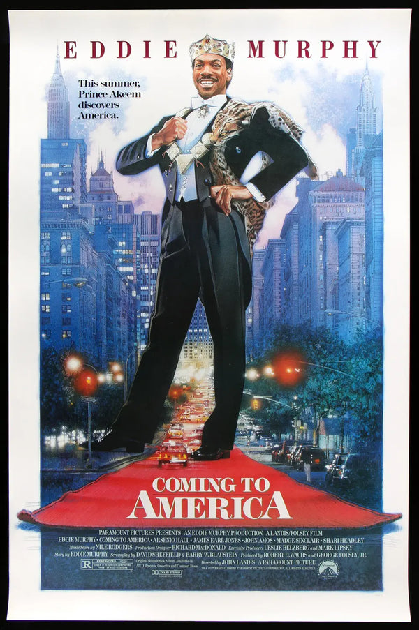 Coming to America (1988) Original One-Sheet Movie Poster Original Film  Art Vintage Movie Posters