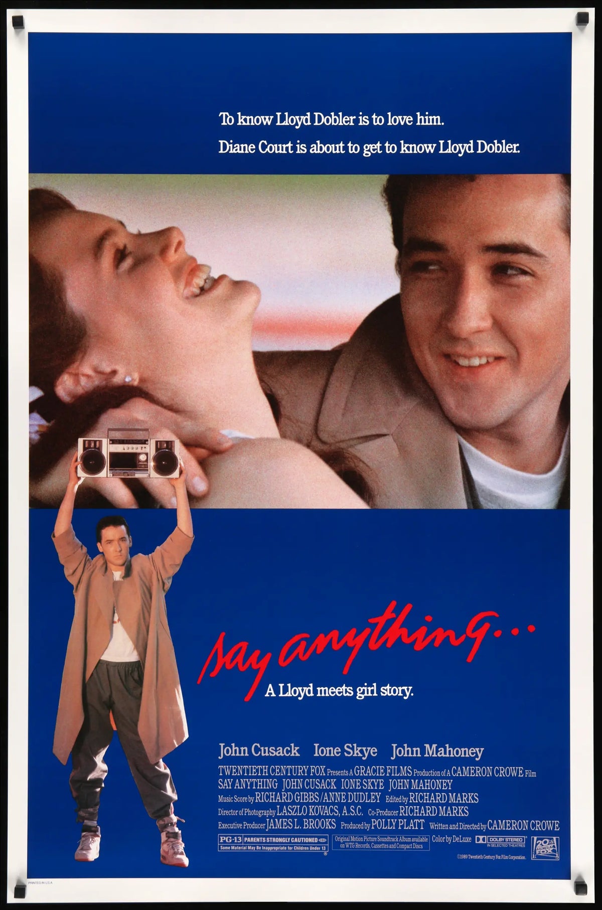 Say Anything (1989) original movie poster for sale at Original Film Art