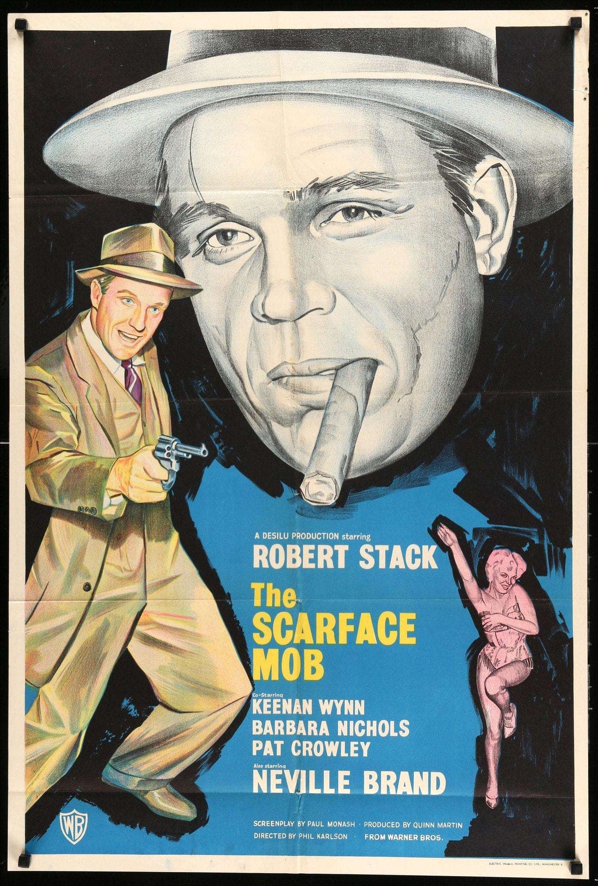 The Scarface Mob (1962) Vintage English One-Sheet Movie Poster ...