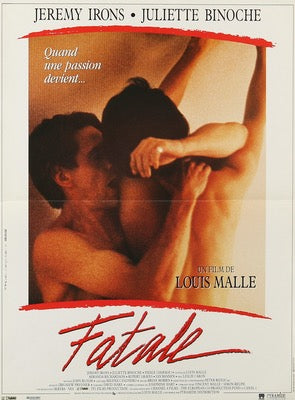 Damage Louis Malle Jeremy Irons Juliette Binoche '93 Movie Flyer  Japanese F/S