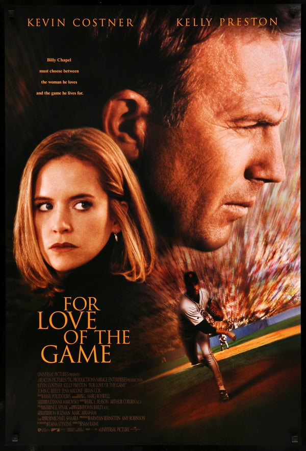 For Love of the Game Movie POSTER 27 x 41 Kevin Costner, Kelly Preston nice