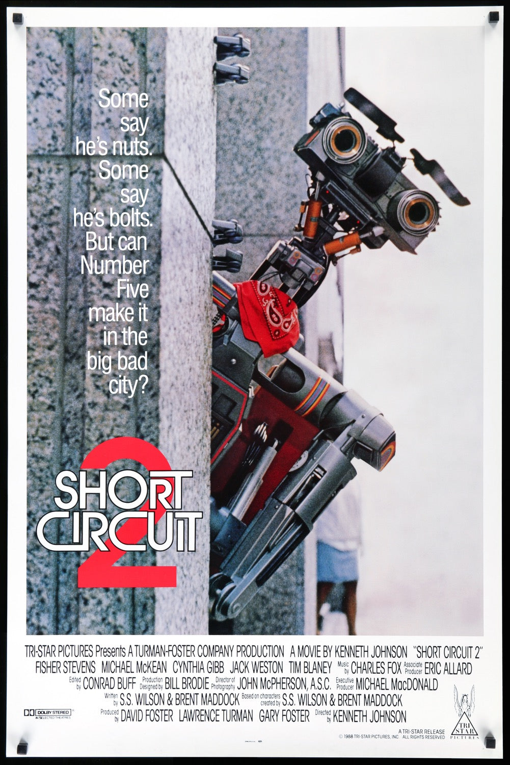 Short Circuit 2 (1988) Original One Sheet Movie Poster - Original Film Art  - Vintage Movie Posters