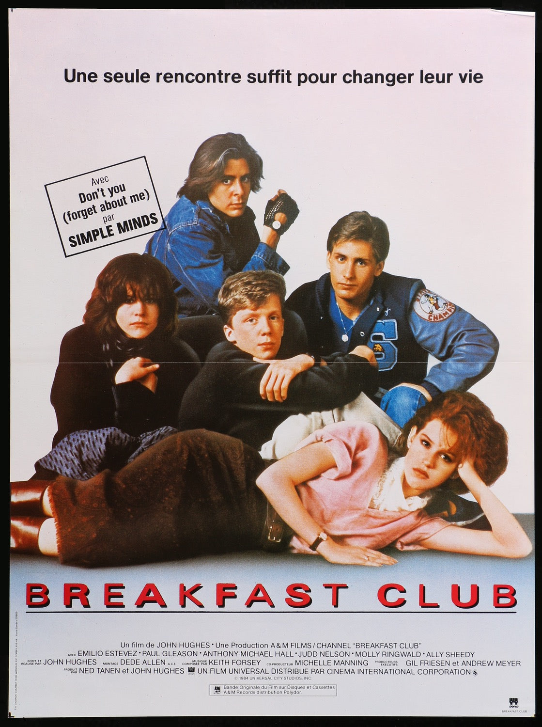 The Breakfast Club (1985) Original French Petite Movie Poster - Original  Film Art - Vintage Movie Posters