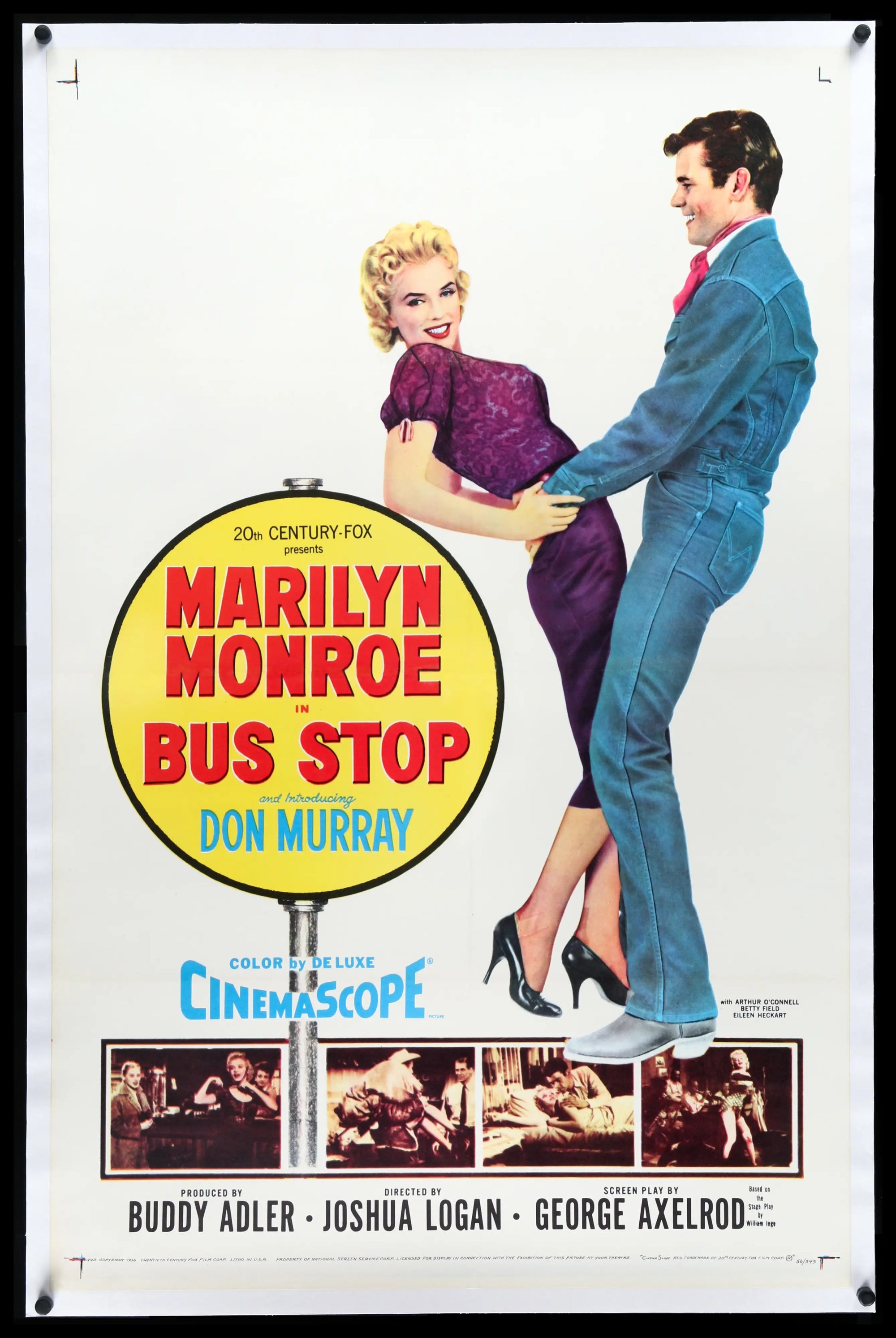 Bus Stop (1956) Original Linen Backed One-Sheet Movie Poster - Original ...