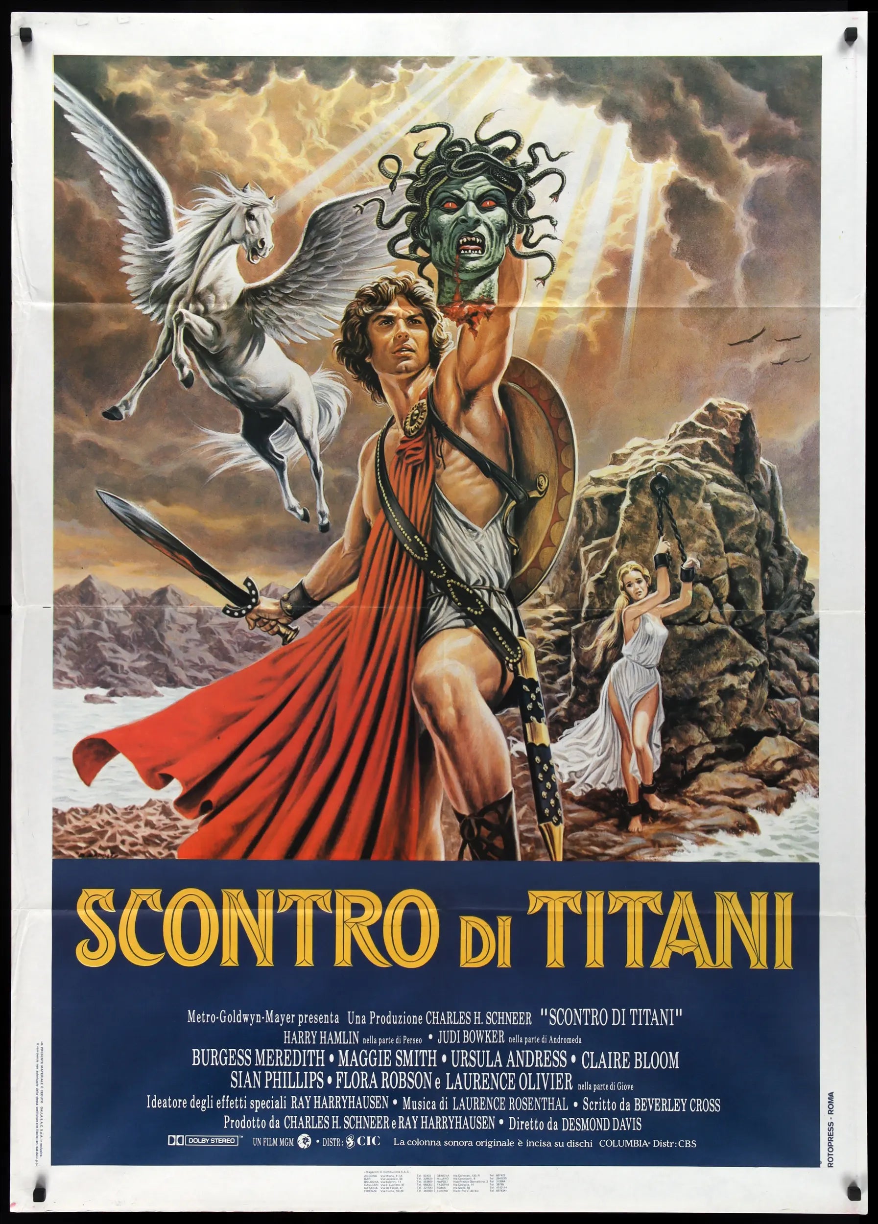 Original Clash Of The Titans (1981) movie poster in C8 condition for $300.00