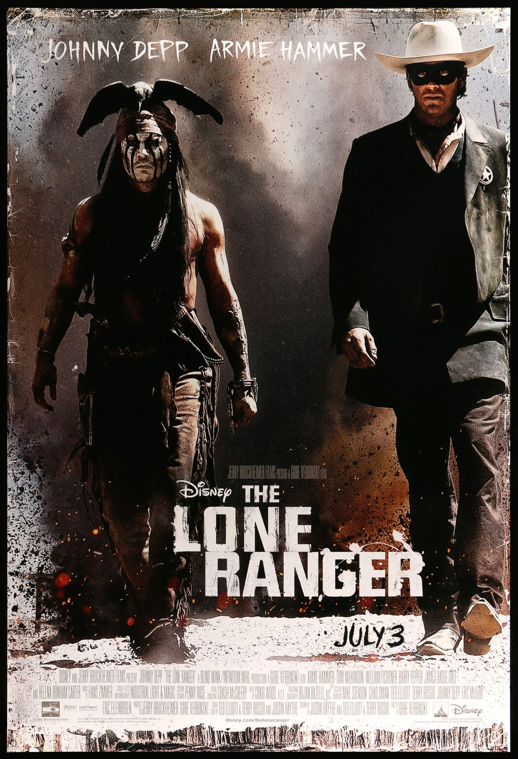 Lone Ranger (2013) original movie poster for sale at Original Film Art