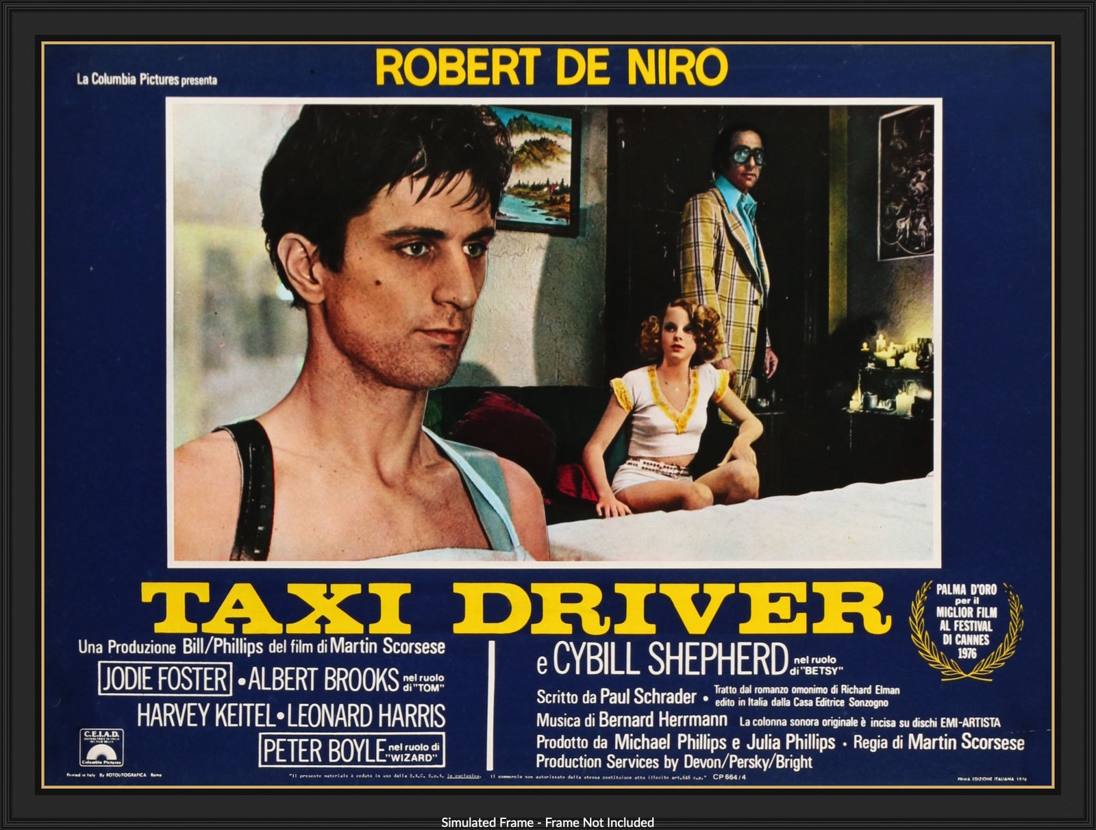 Taxi Driver (1976) Póster original italiano de la película